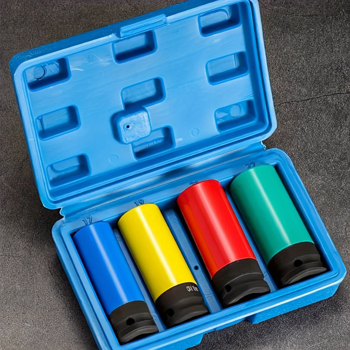 Impact Socket Thin Wall Deep Metric Set - Conjunto de Soquetes de Impacto Profundos