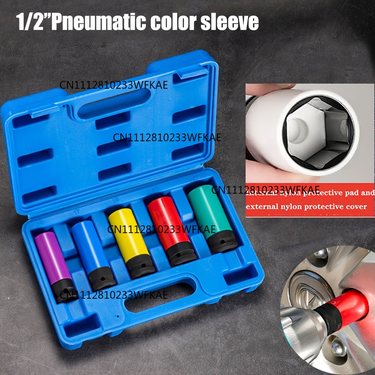 Impact Socket Thin Wall Deep Metric Set - Soquete de Impacto Protetor de Roda