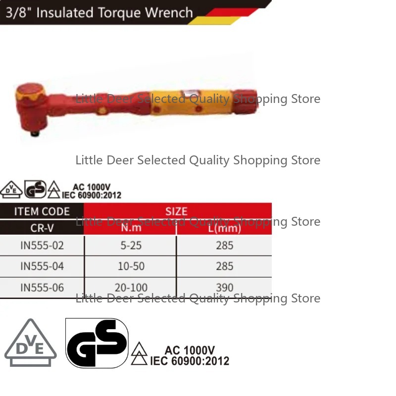 Insulated Torque Wrench 1000V Vde Electric - Chave de Torque Isolada WEDO com