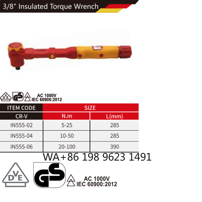 Chave de torque isolada de 100 - Insulated Torque Wrench 1000V Vde Electric avaliação e preço