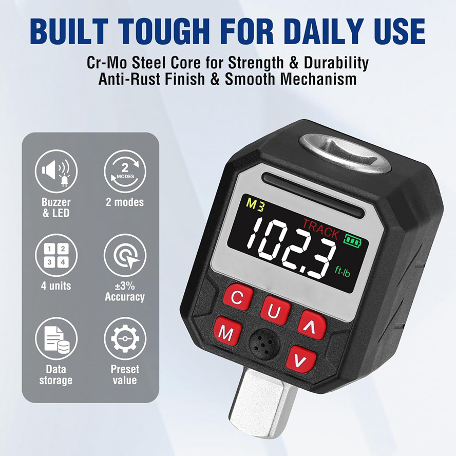 Adaptador de Torque Digital co - Electronic Torque Adapter 3/8 1/2 Digital avaliação e preço