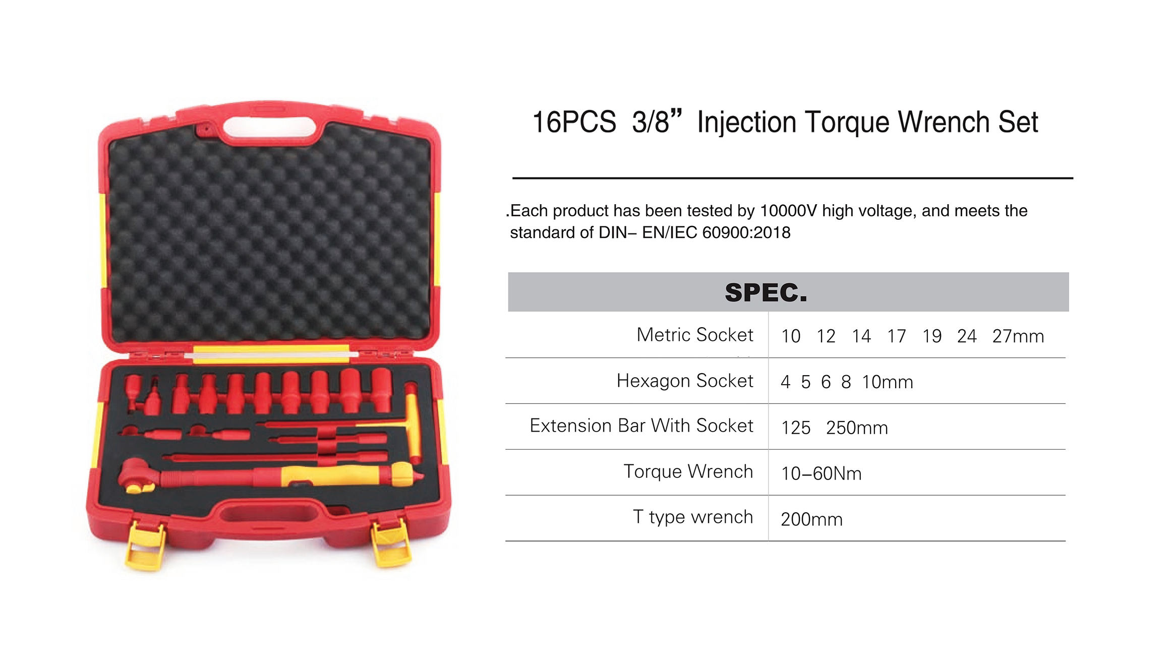 Conjunto de 16 Peças de Ferram - Insulated Torque Wrench 1000V Vde Electric avaliação e preço