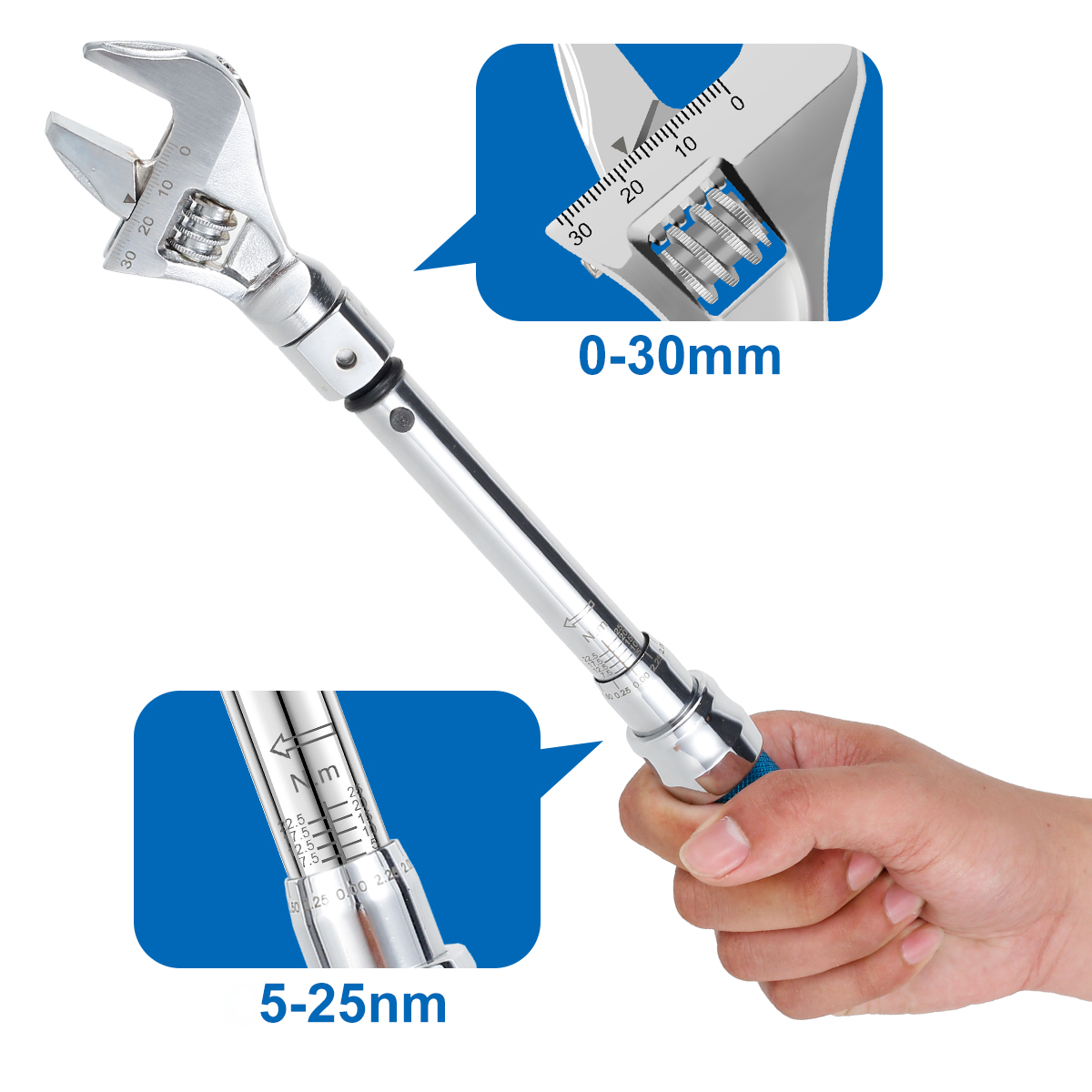 Chave de Torque Ajustável, Aço - Interchangeable Head Torque Wrench Open avaliação e preço