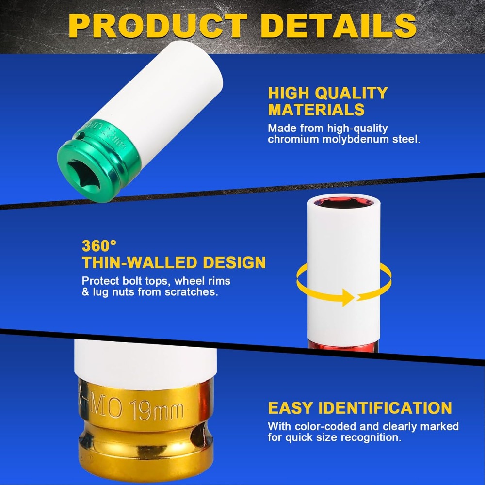 Kit de Soquetes de Impacto par - Impact Socket Thin Wall Deep Metric Set avaliação e preço